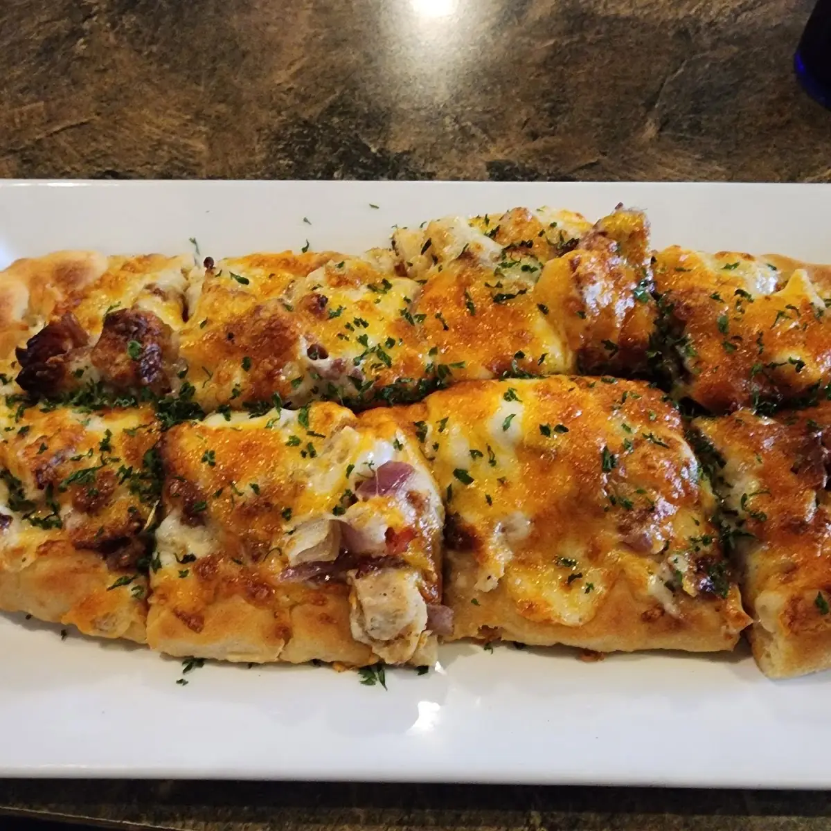 Chicken Bacon Ranch Flatbread Pizza