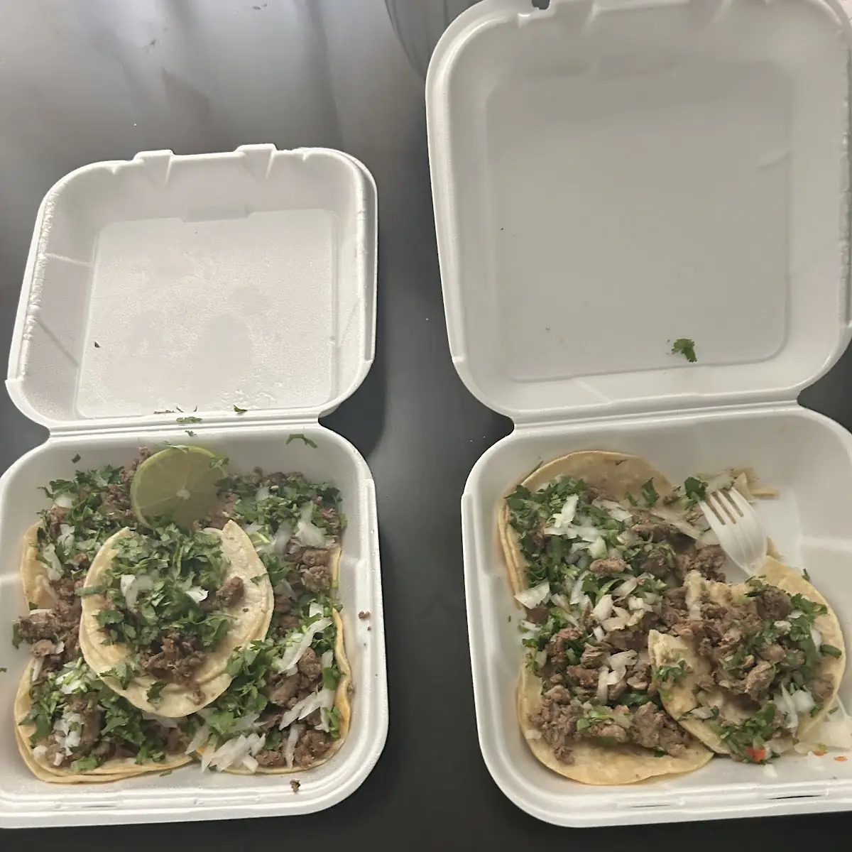Two Carne Asada or Carnitas Tacos