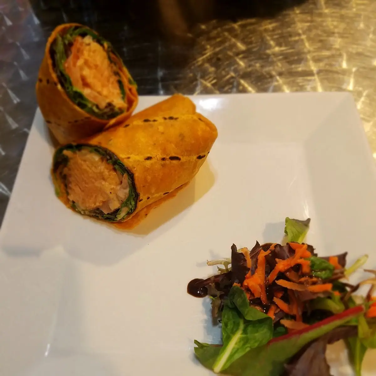 Balsamic Vinaigrette Salmon Wraps