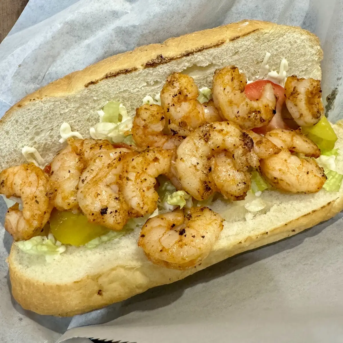 Grilled Shrimp Poboy