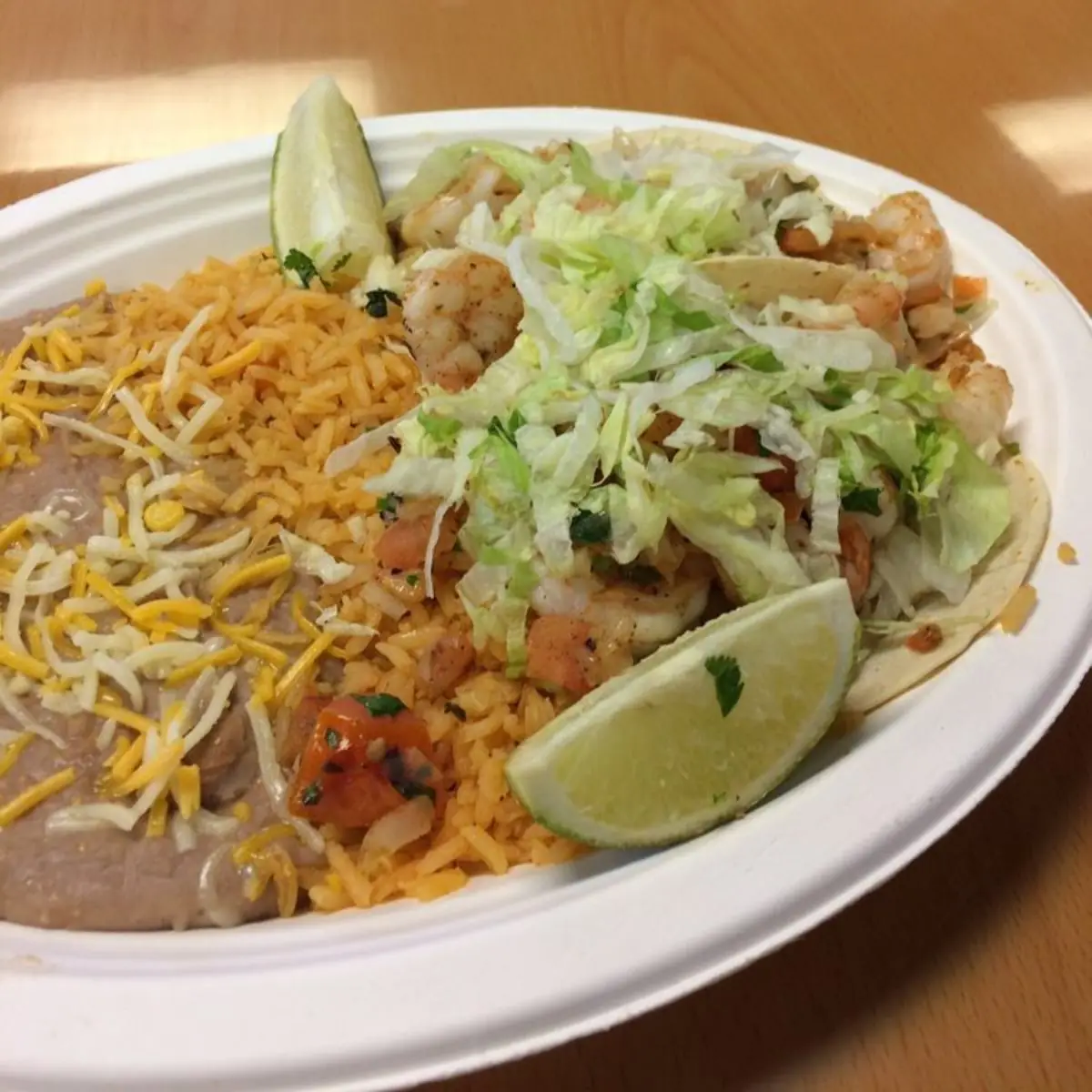 3. Bean Tostada & Chicken Taco