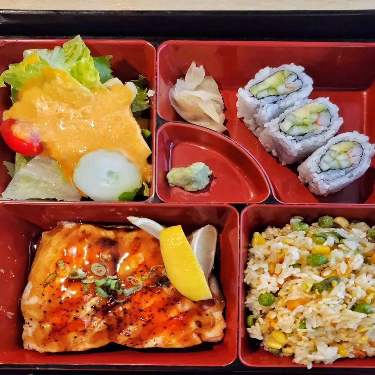 Salmon Teriyaki Bento Box