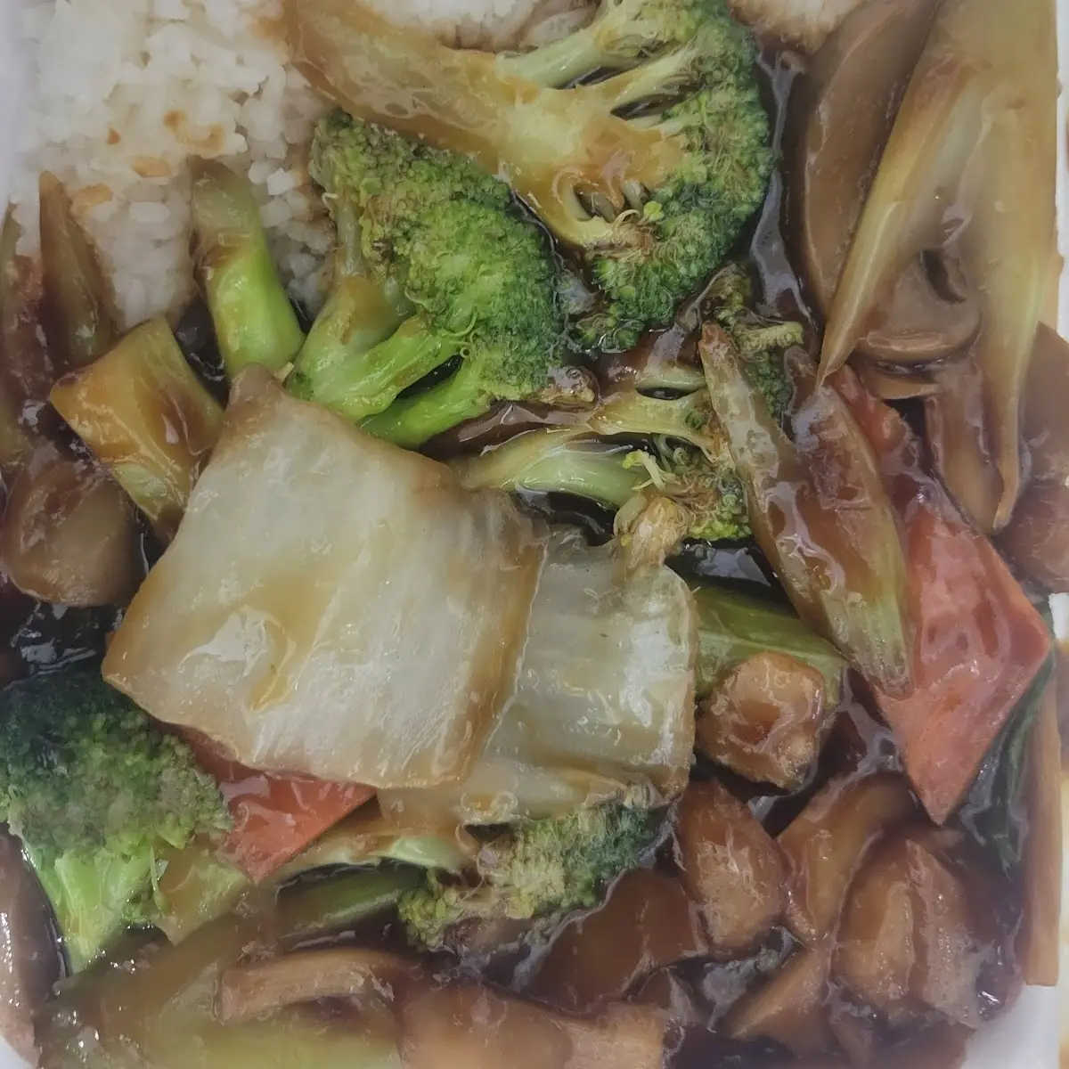 Stir Fried Vegetables with White Rice