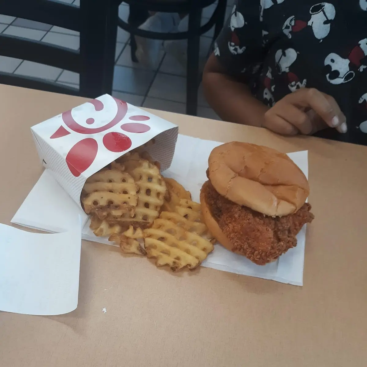 Regular Chicken Sandwich and Waffle Fries