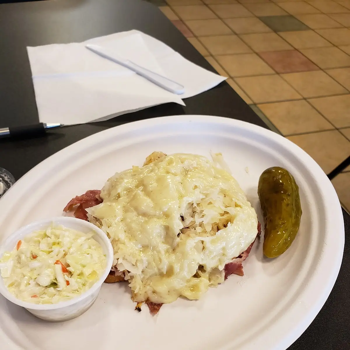 Melted Cheese Corned Beef Sandwich