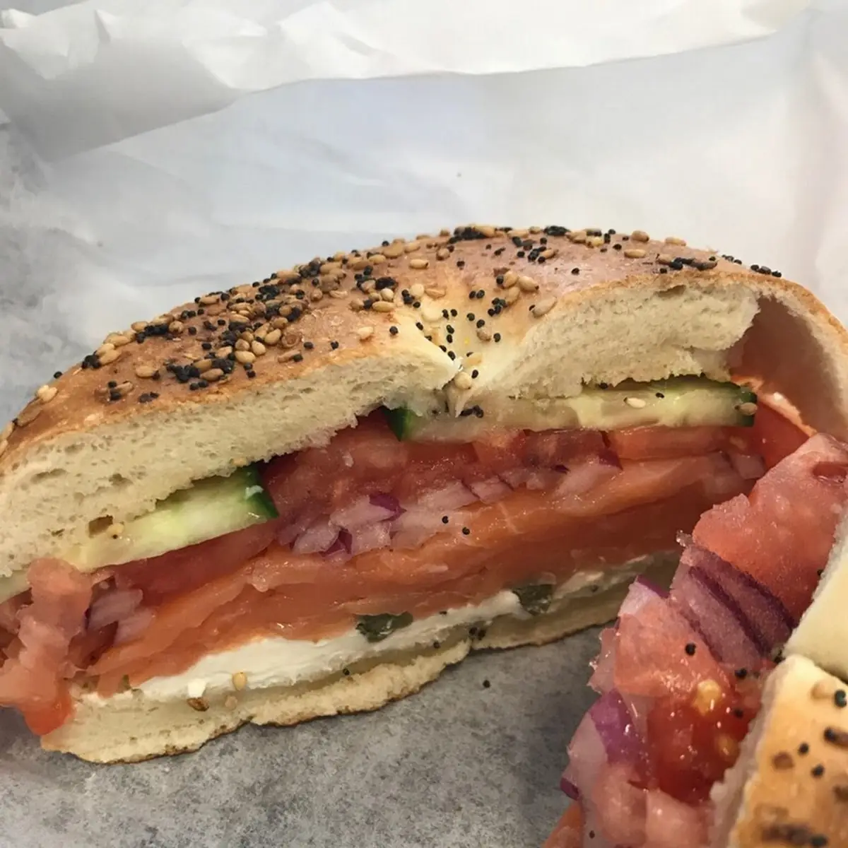 Nova Lox on Everything Bagel
