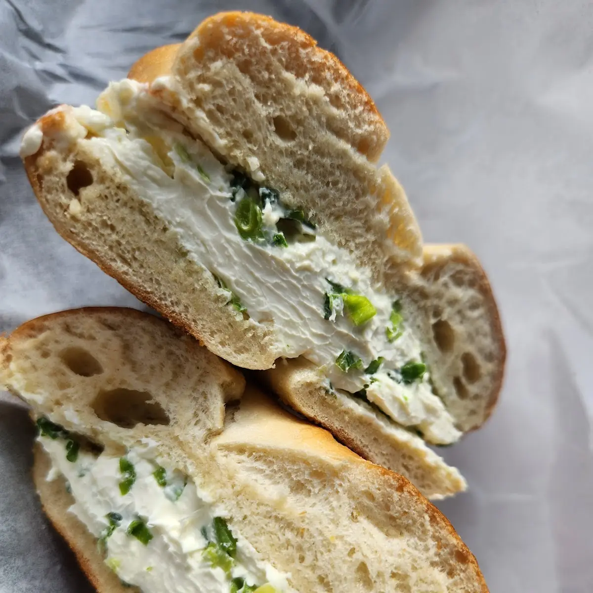 Plain Bagel with Scallion Cream Cheese