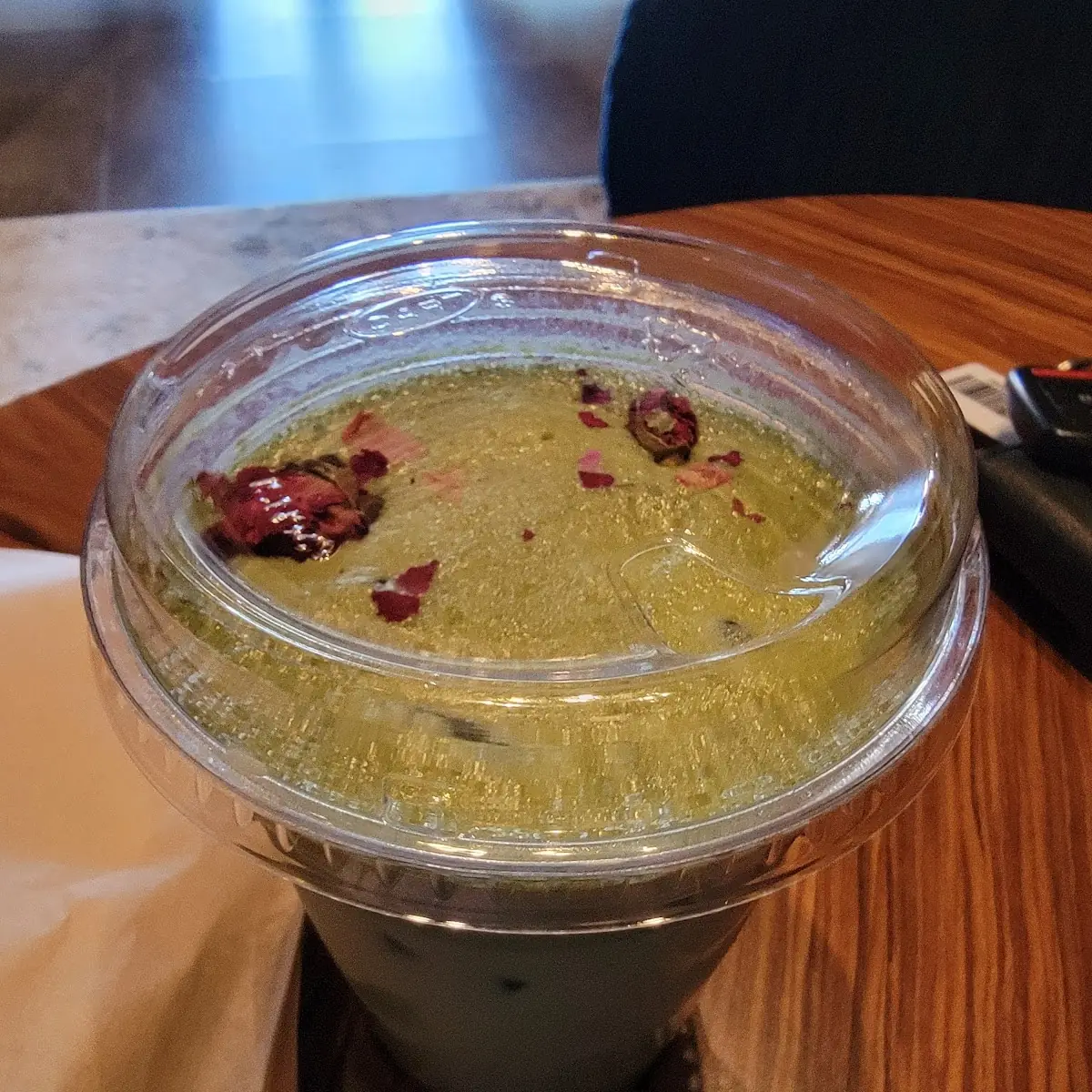 Vanilla Rose Matcha Latte