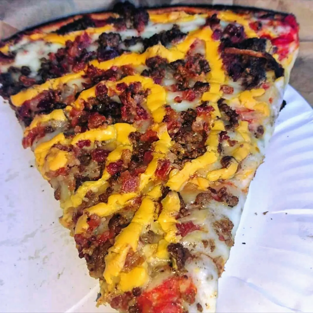 Bacon Cheddar Cheeseburger Pizza
