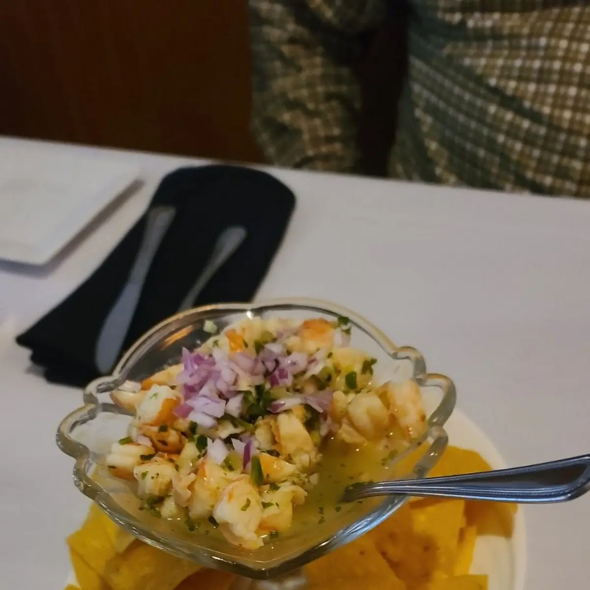Shrimp Ceviche with Tortilla Chips