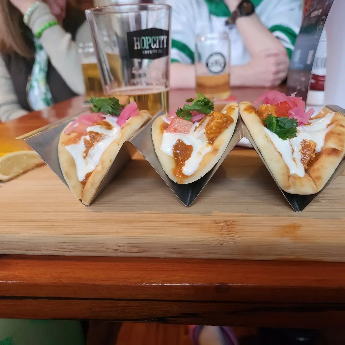 Butter Chicken Tacos, Stonewater Pub