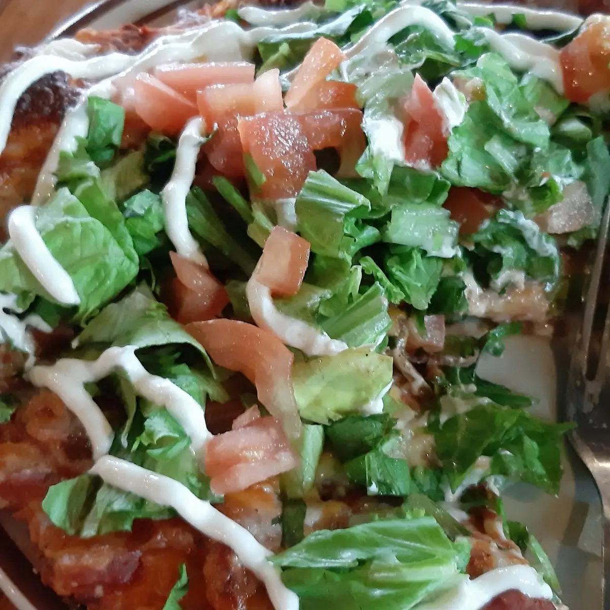 Taco Pizza with Refried Beans