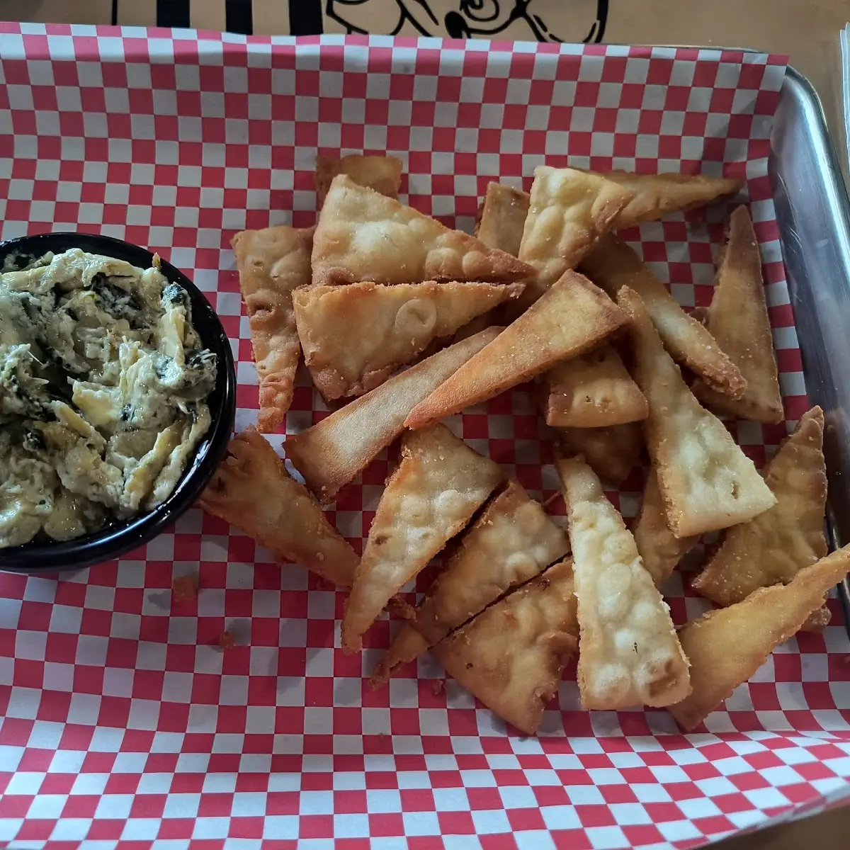 Artichoke Dip and Pita Chips