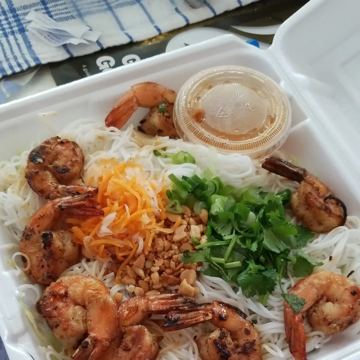 Vermicelli with Grilled Shrimp