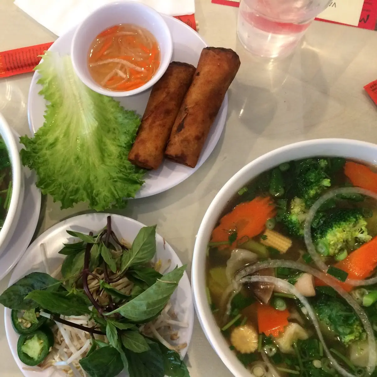 Beef Pho and Vegetable Pho