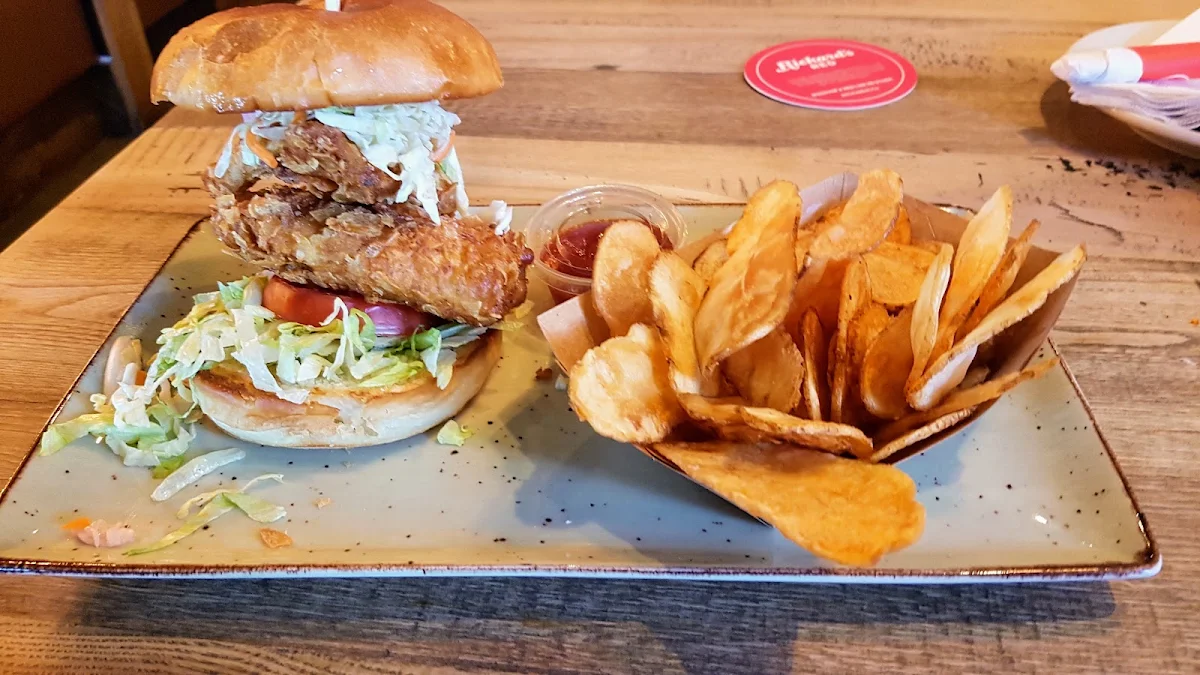 Messy Fish Sandwich, Kelseys Original Roadhouse