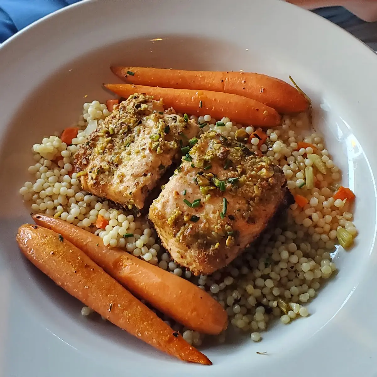 Pan Seared Pistachio Encrusted Salmon
