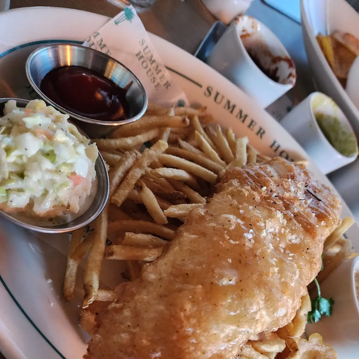 Crispy Fish and Chips Plate