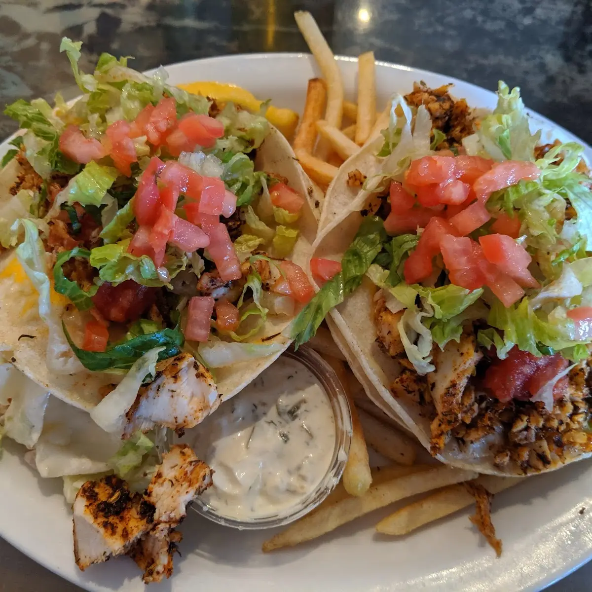 Fish Tacos with Fresh Toppings