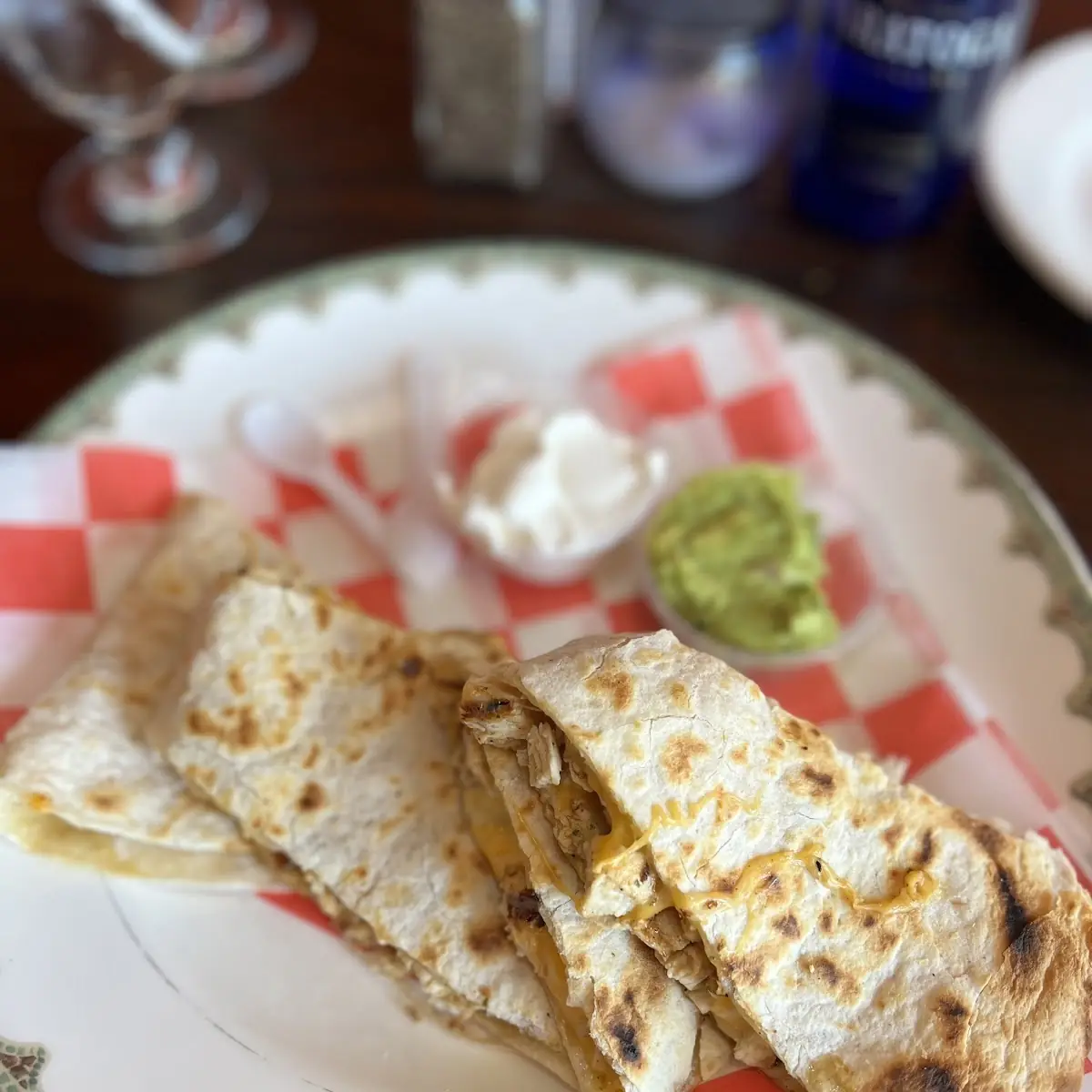 Mixed Quesadilla with Sour Cream & Guacamole