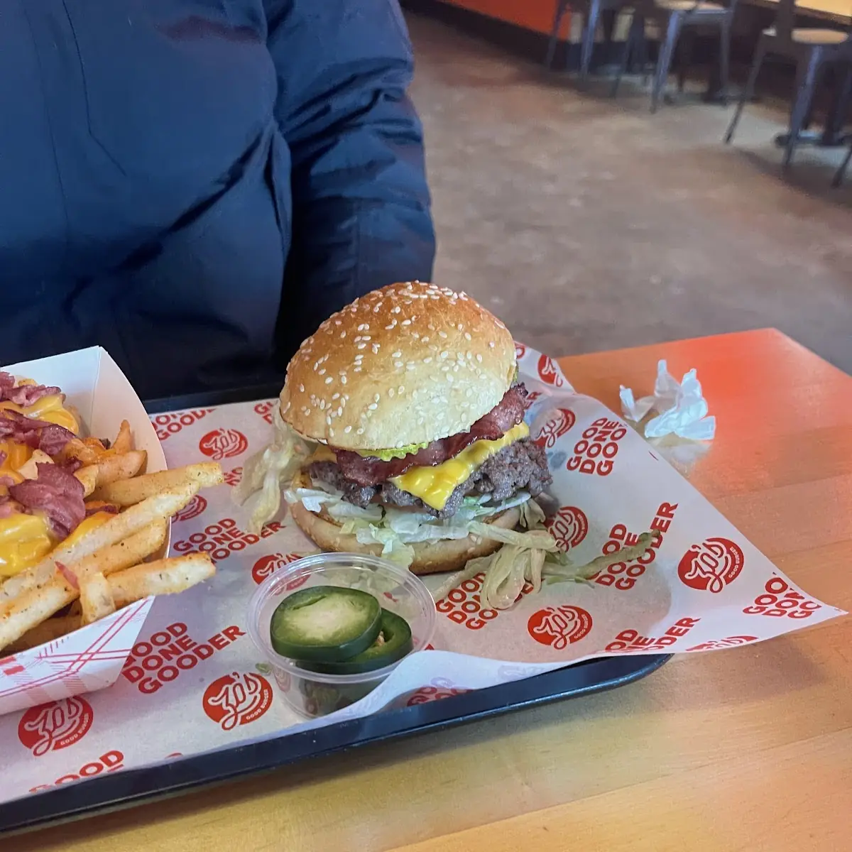 Double Cheeseburger with Turkey Bacon