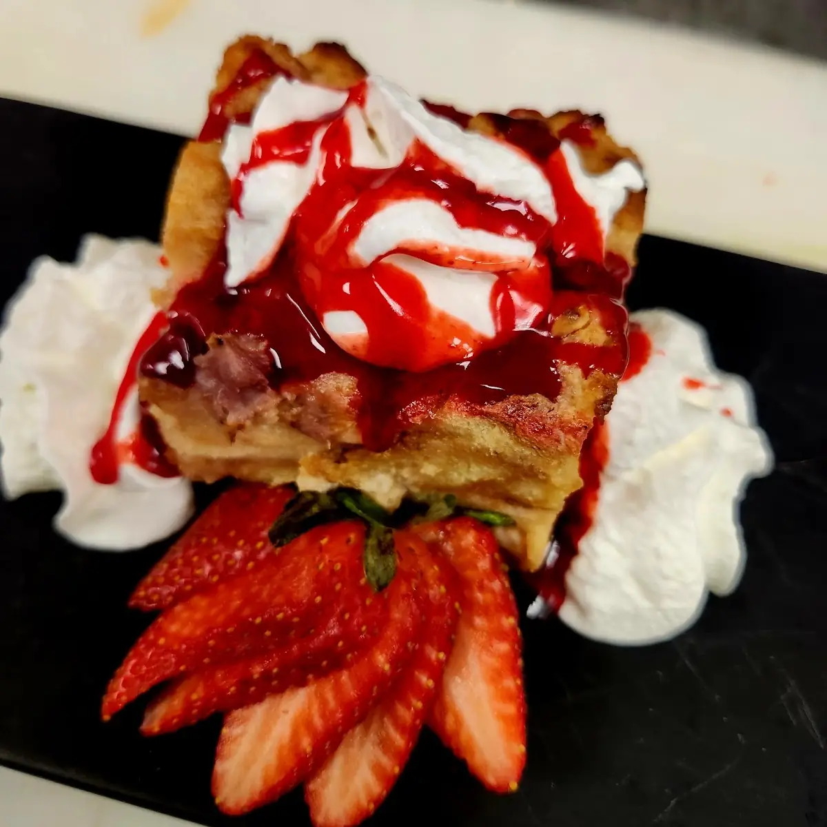 Strawberry Cheesecake Bread Pudding