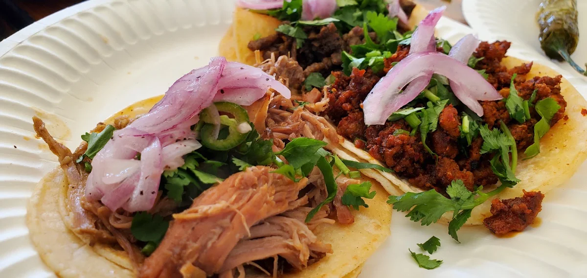 Carnitas Taco and Chorizo Taco