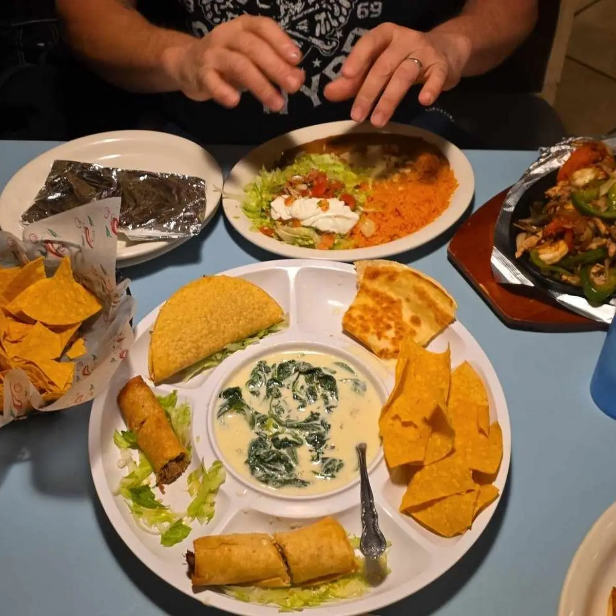 Appetizer Sampler with Spinach Dip