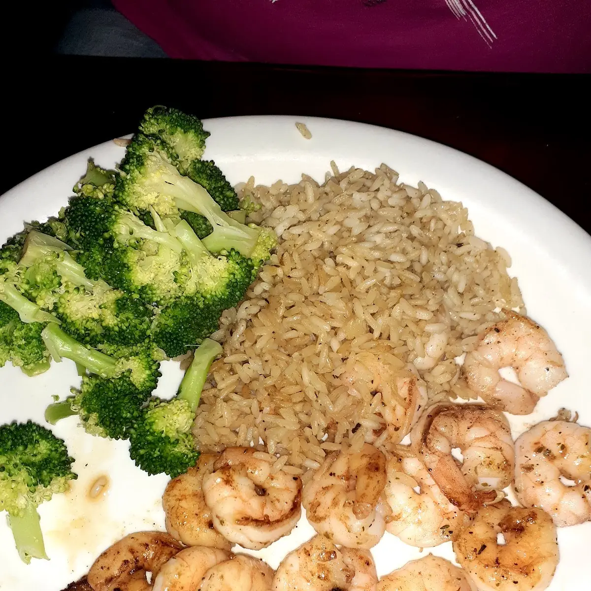 Grilled Shrimp Rice and Broccoli