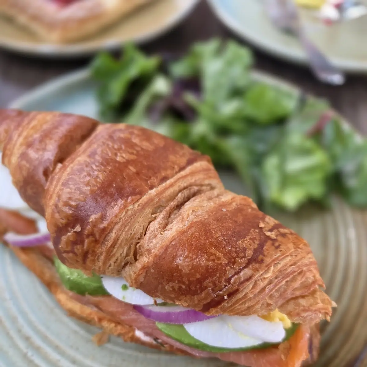 Salmon Croissant Sandwich