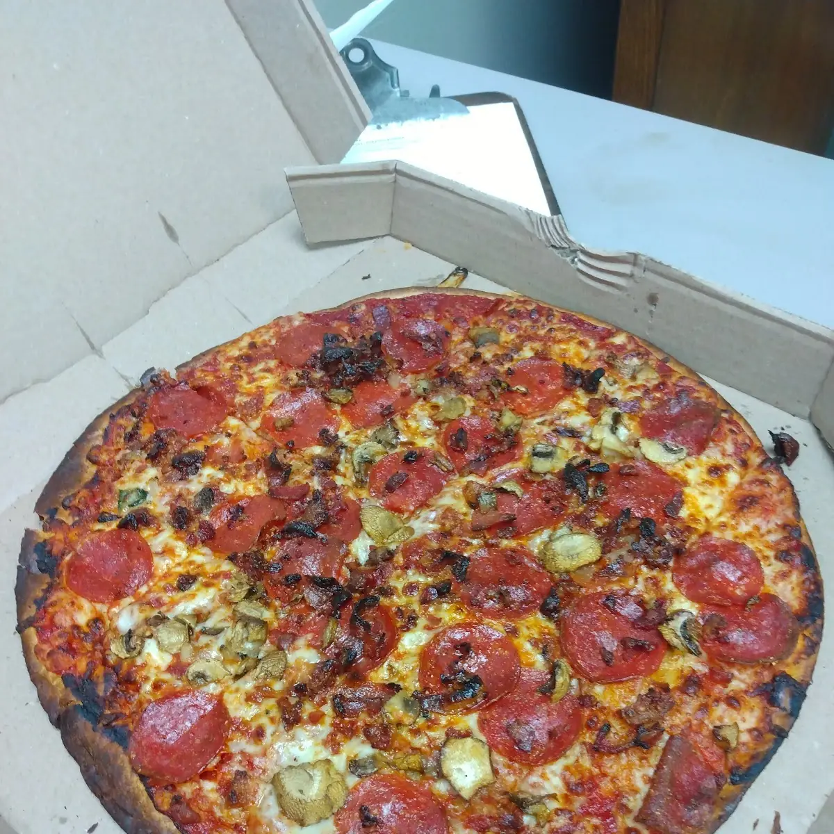 Burnt Thin Crust Pizza