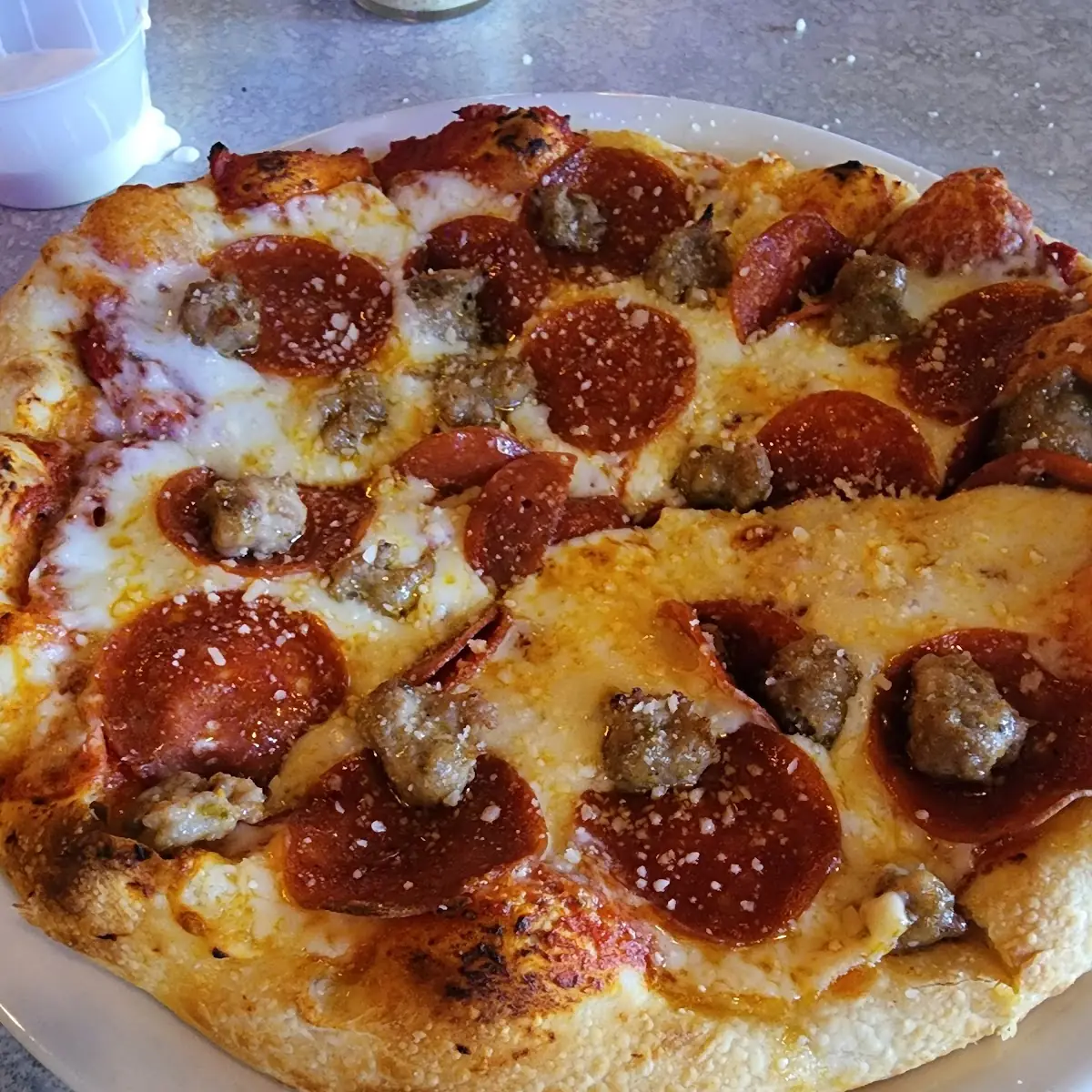 Pepperoni and Sausage Pizza