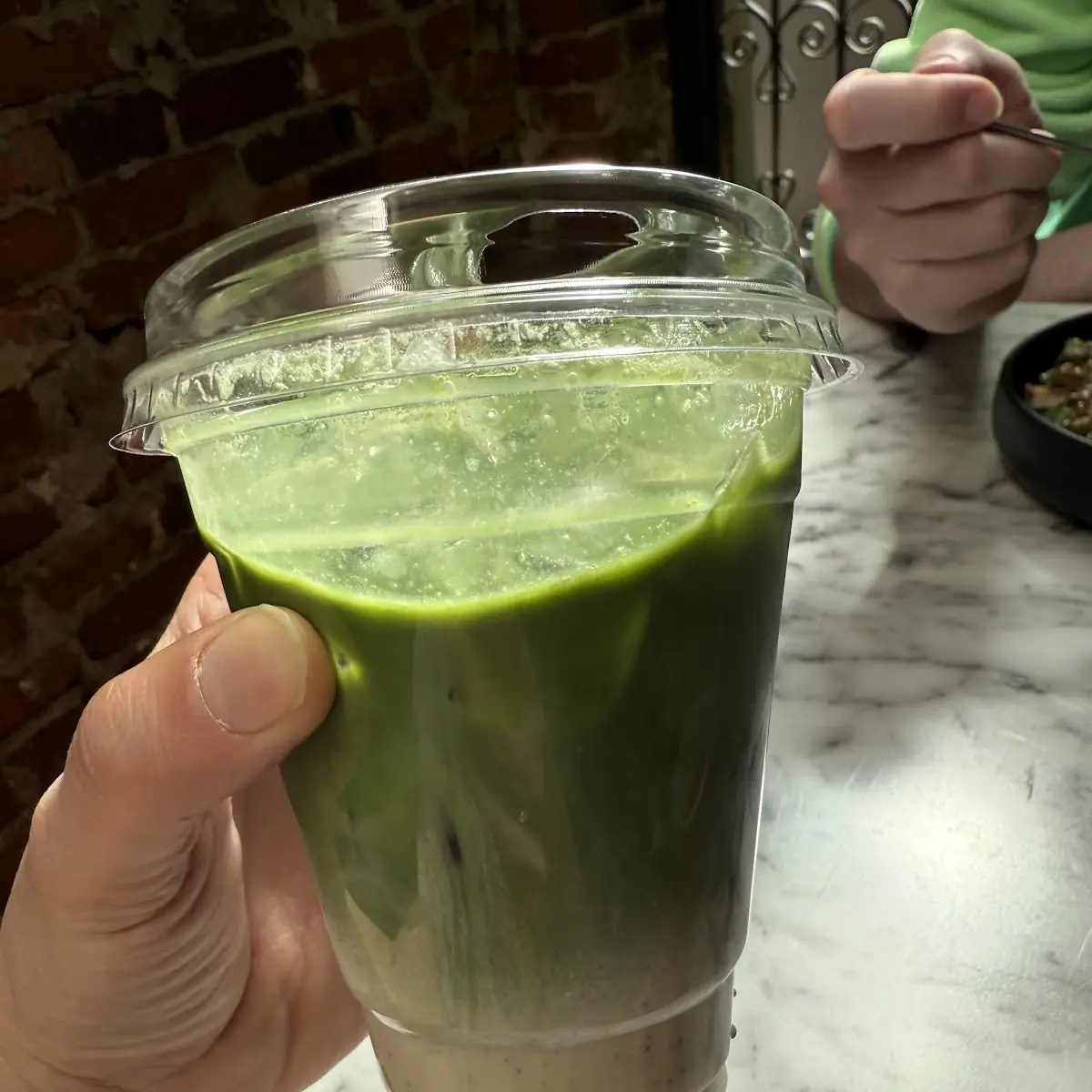 Iced Matcha Latte in Cup