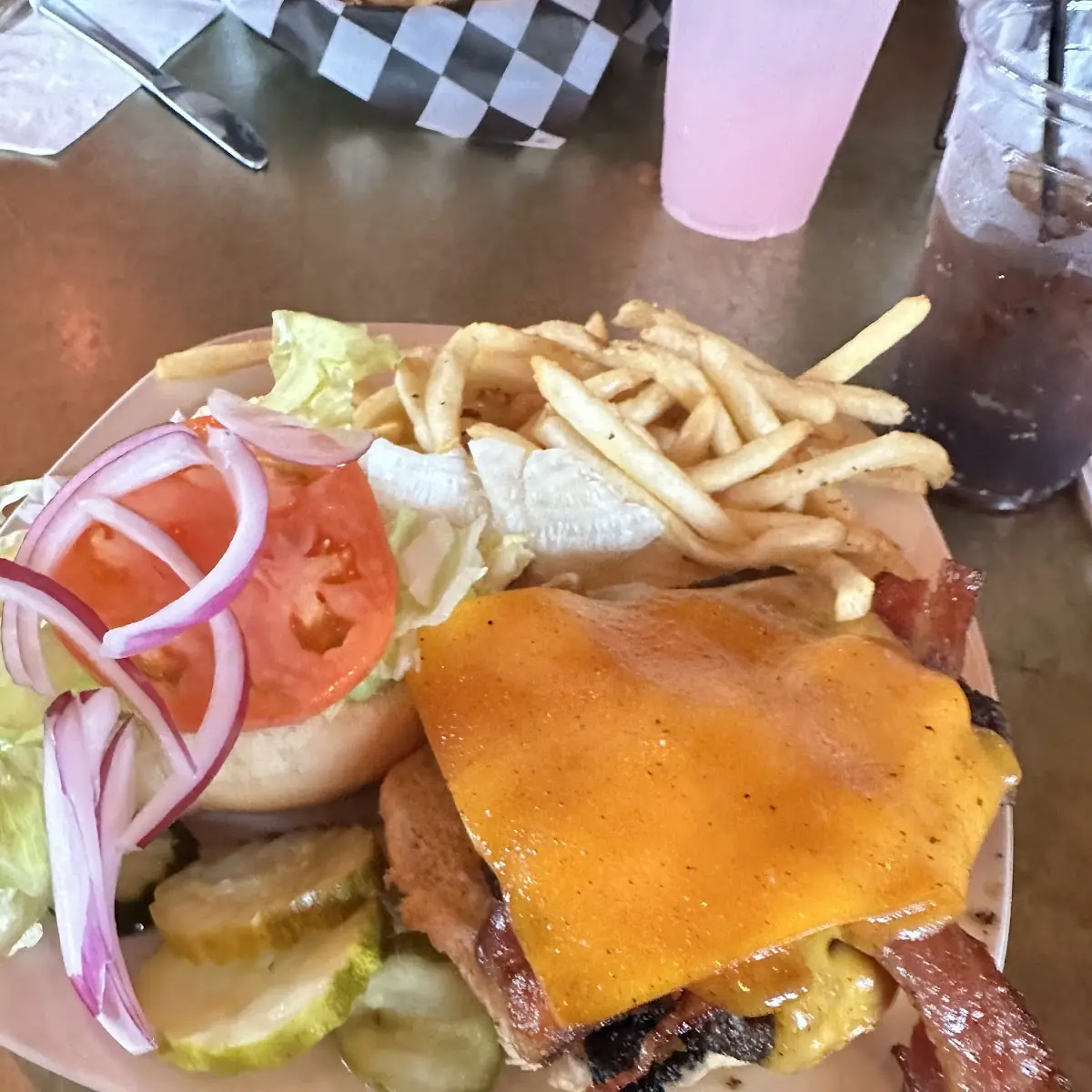 Bacon Cheeseburger with Fries