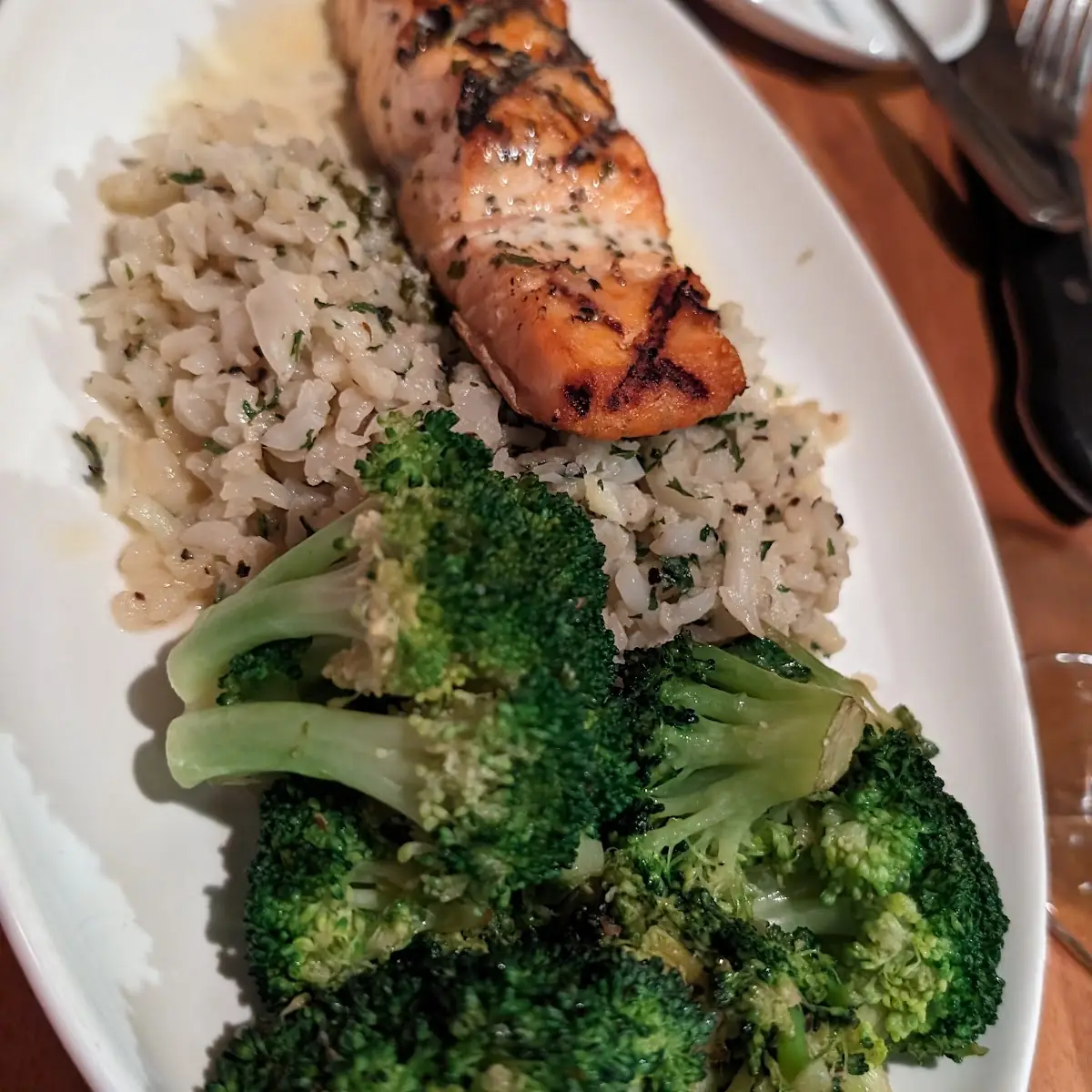Grilled Salmon & Mashed Potatoes