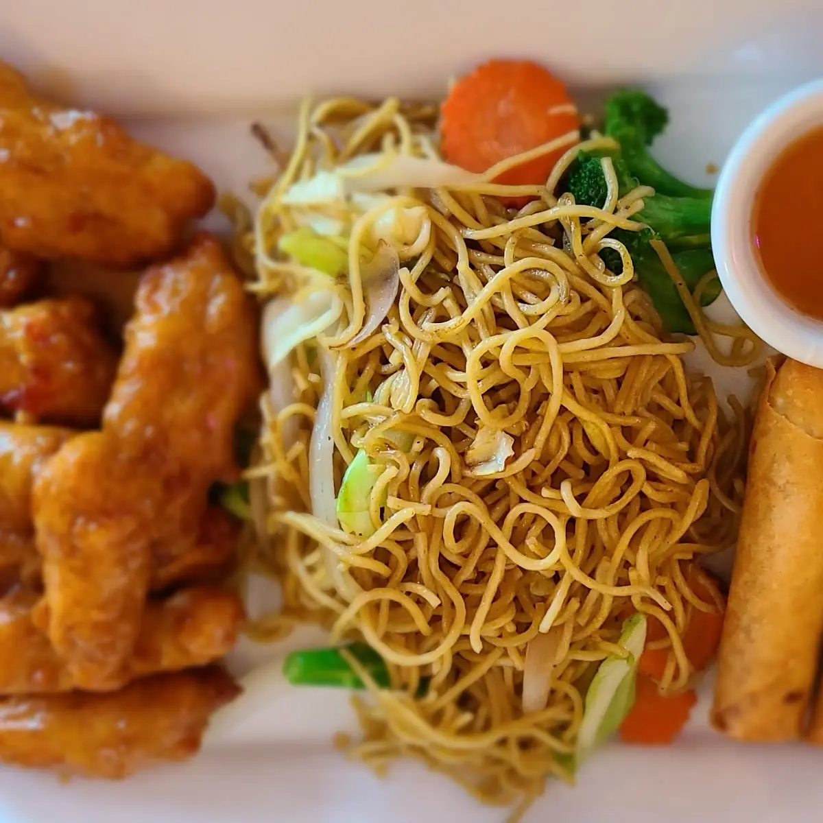Orange Chicken with Yakisoba