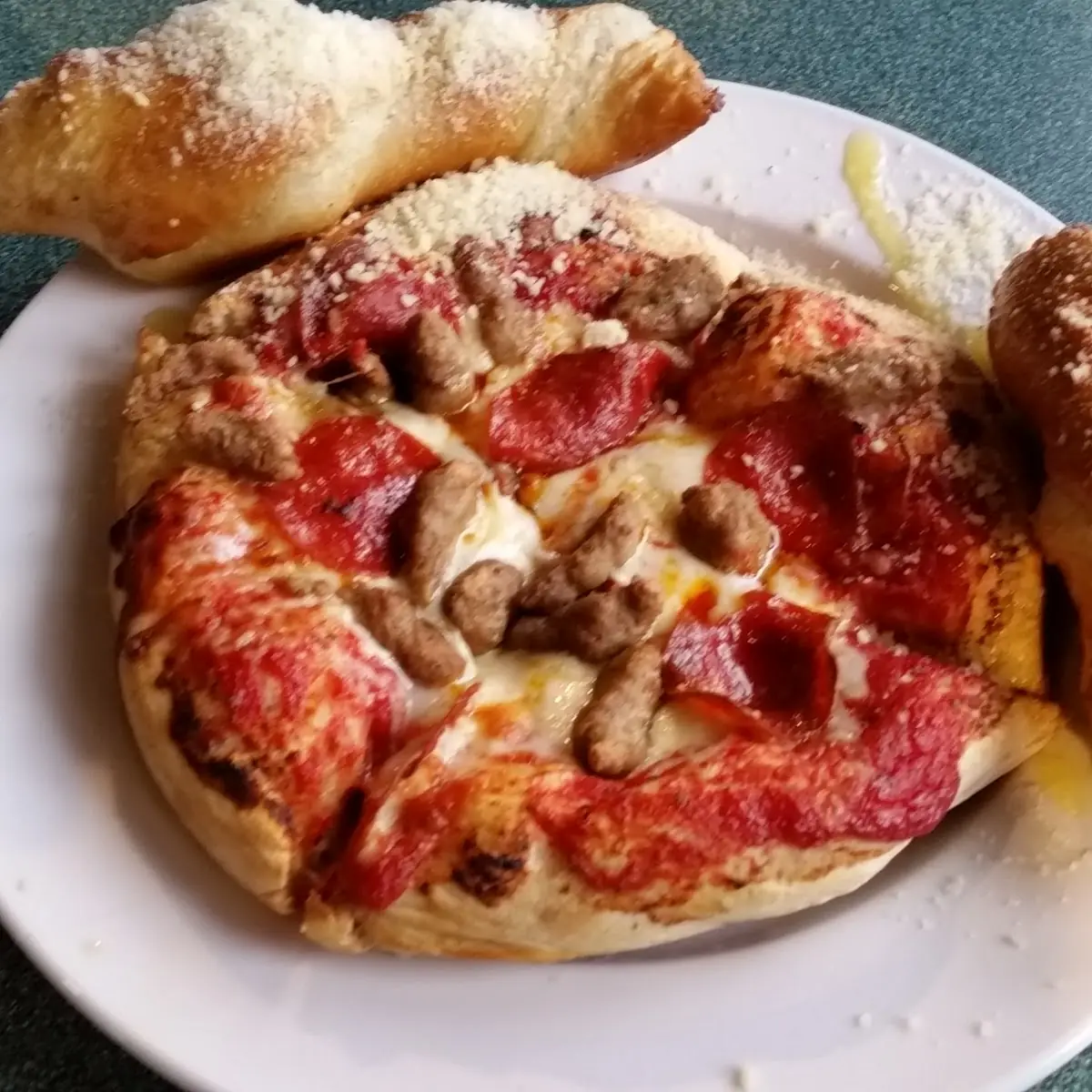 Pepperoni and Sausage Pizza