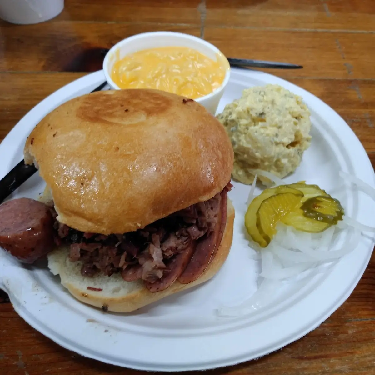 Sliced Brisket Sandwich Lunch Plate