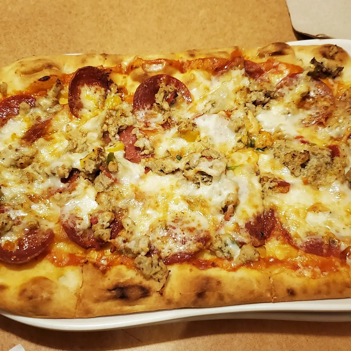 Sausage and Pepperoni Flatbread