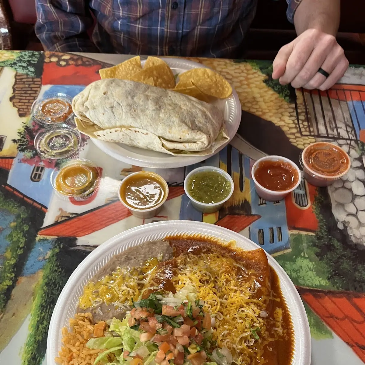 14 Shredded Beef Taco and Cheese Enchilada