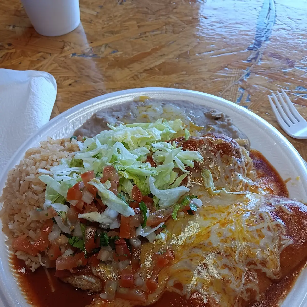 Chicken Burrito Plate Combo Fajitas