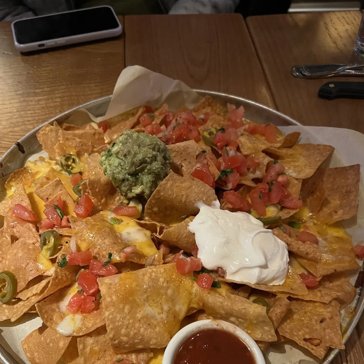 Chicken Nachos with Toppings