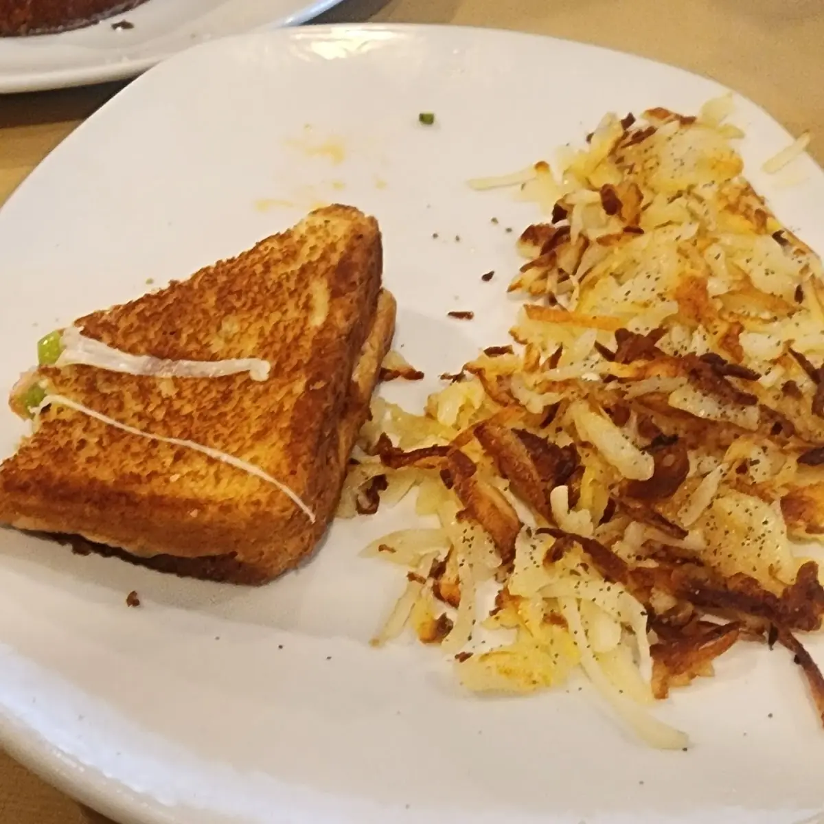 Grilled Cheese Sandwich with Hashbrowns