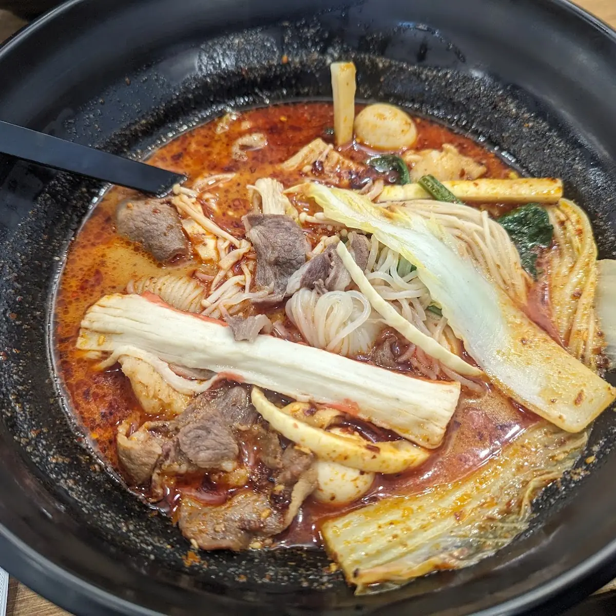 Spicy Hot Pot with Rich Beef Bone Broth