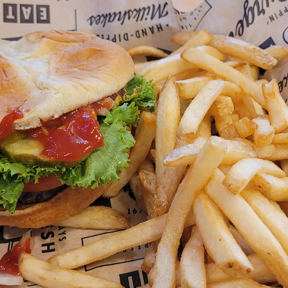 Double Cheeseburger and Fries