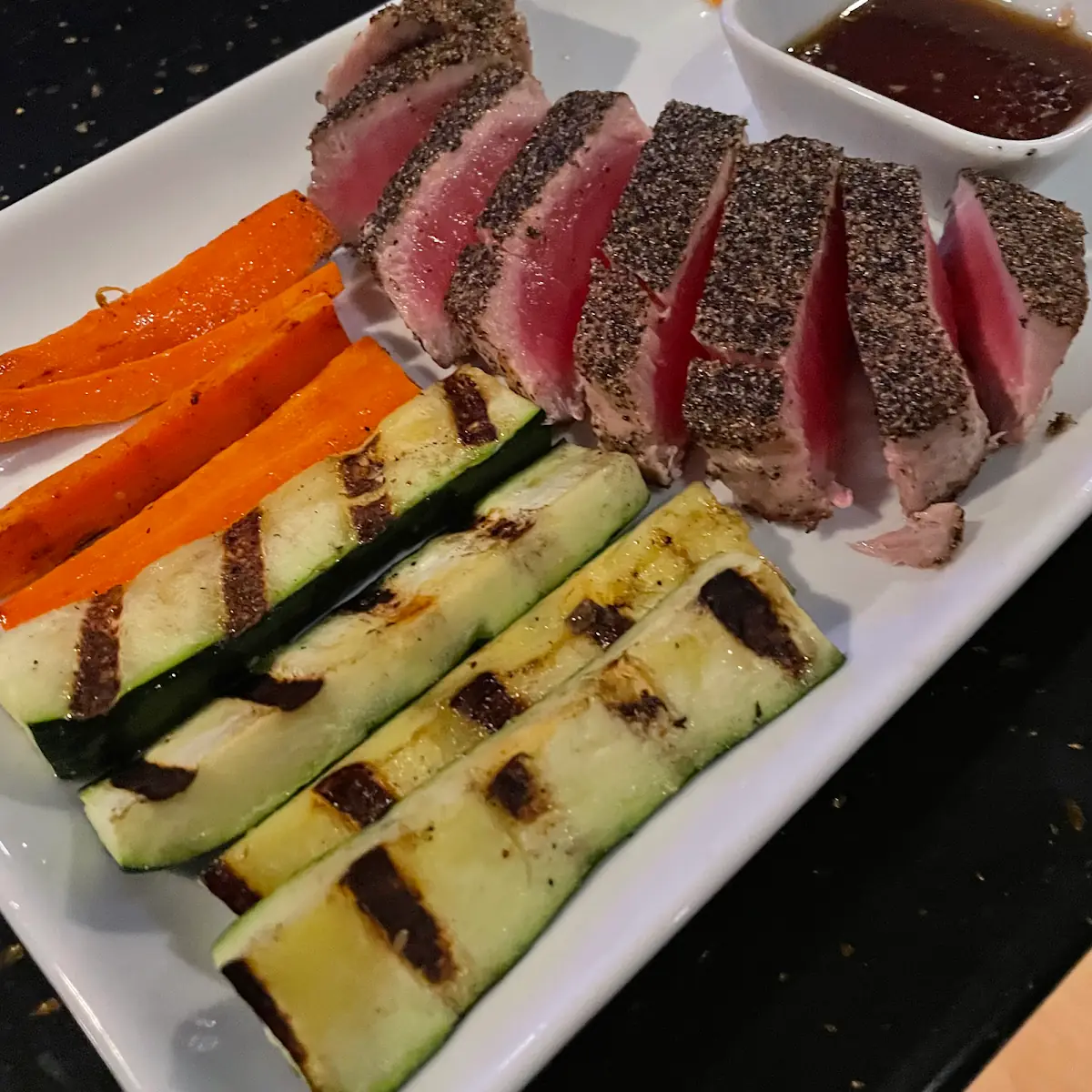 Ahi Tuna Veggies or Arugula