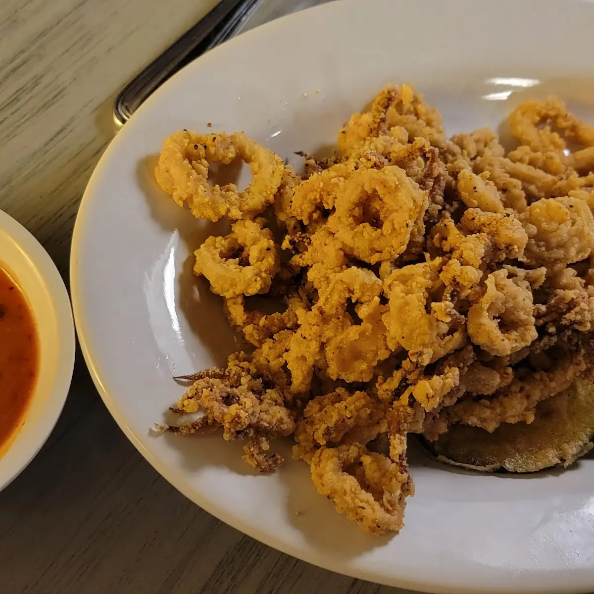 Fried Calamari and Zucchini