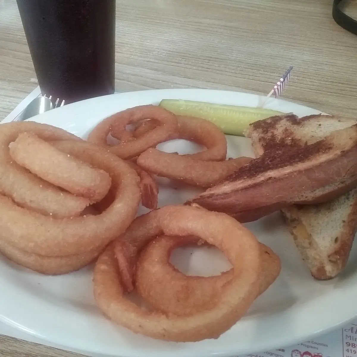 Grilled Cheese and Onion Rings