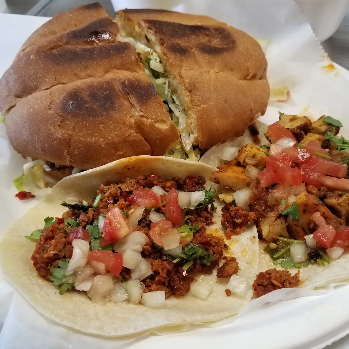 Carne Asada Torta Chicken Taco Chorizo Taco