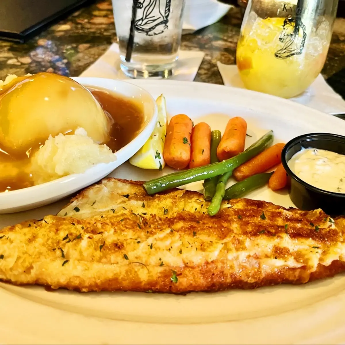 Walleye with Mashed Potatoes